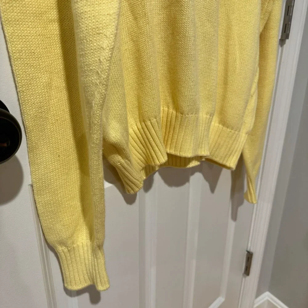 Duke‎ of Marlborough Yellow Cotton Pullover Sweater - Size Extra Large